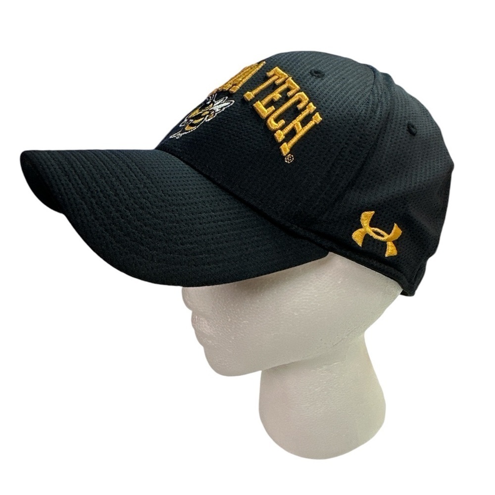 Under Armour Men’s Black/Gold Georgia Tech Breathable Elastic Band Ball-cap S/M